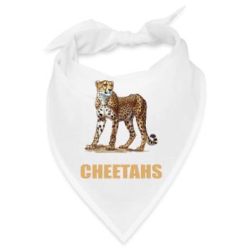 Cheetah Geparde Gepard - Bandana - Weiß - Vorne