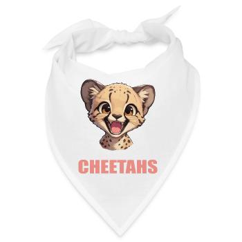 Cheetah Geparde Gepard - Bandana - Weiß - Vorne