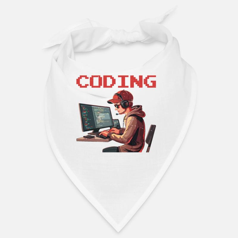 Coding Mode On 2 - Bandana - Weiß