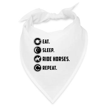 Lustiger Pferdespruch - Bandana - Weiß - Vorne