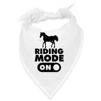 Lustiger Pferdespruch - Bandana - Weiß - Vorne