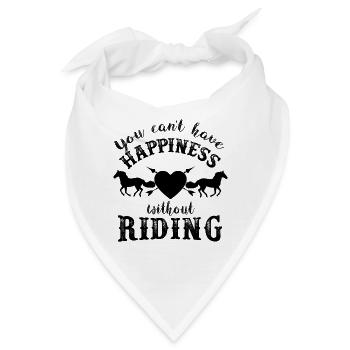 Lustiger Pferdespruch - Bandana - Weiß - Vorne