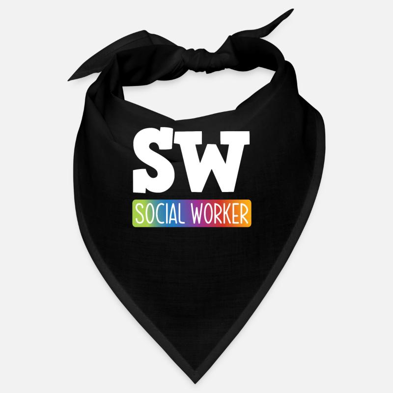 SW Social Worker Rainbow Bandana