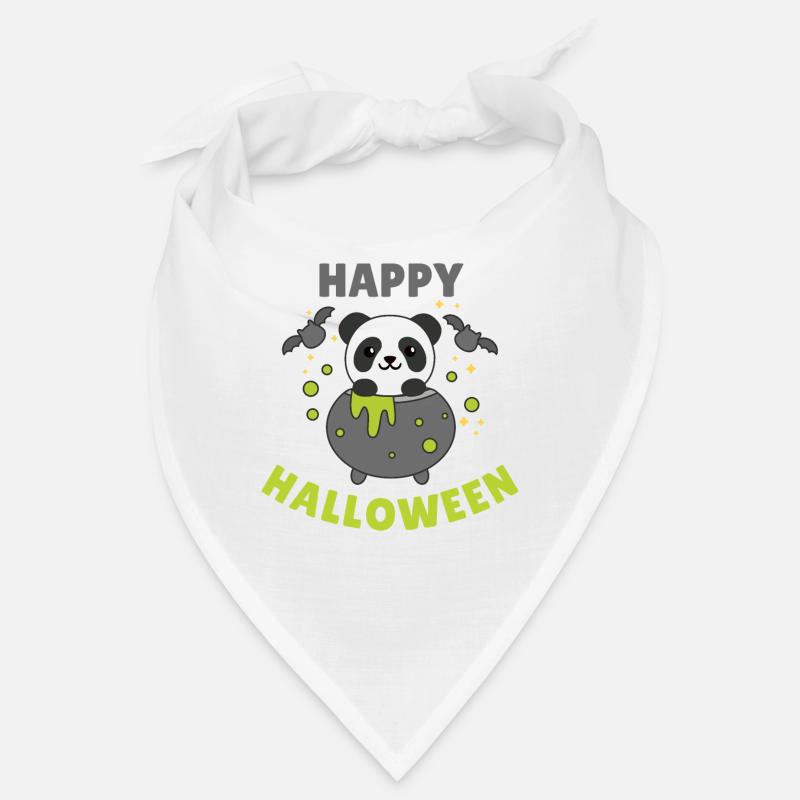 Panda Joyeux Halloween Bâton de Chaudron de Sorcière Bandana