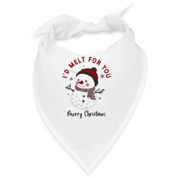 Süßer Weihnachtsschneemann, den ich für dich schmelzen würde - Bandana - Weiß - Vorne