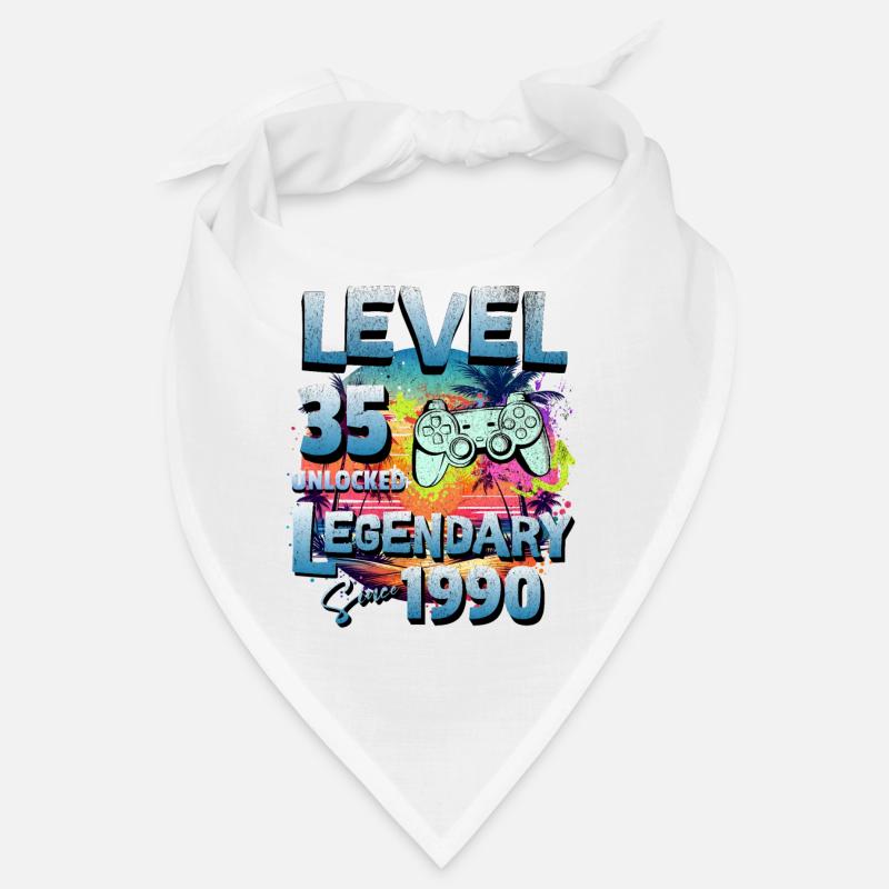 Level 35 Unlocked since 1982 Birthday Bandana