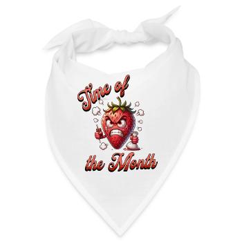 Zeit Des Monats Periode Erdbeerwoche Menstruation - Bandana - Weiß - Vorne