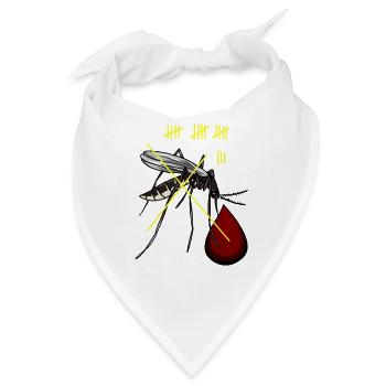 Mücken Jagt Mücke Insekten Blutsauger Blut - Bandana - Weiß - Vorne