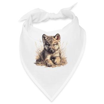 Wölfe Wolf - Bandana - Weiß - Vorne