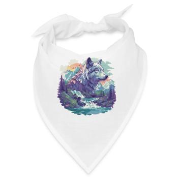 Wölfe Wolf - Bandana - Weiß - Vorne