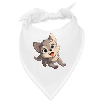 Wölfe Wolf - Bandana - Weiß - Vorne