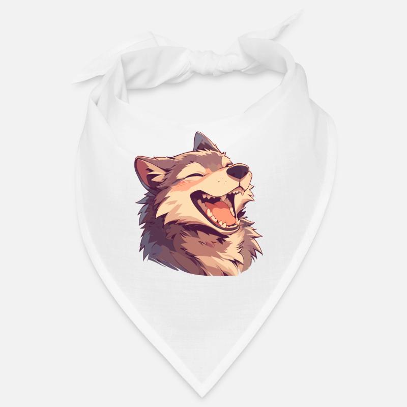 Wölfe Wolf - Bandana - Weiß
