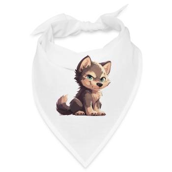 Wölfe Wolf - Bandana - Weiß - Vorne