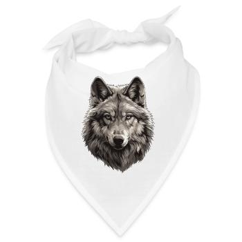 Wölfe Wolf - Bandana - Weiß - Vorne