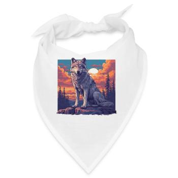 Wölfe Wolf - Bandana - Weiß - Vorne