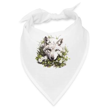 Wölfe Wolf - Bandana - Weiß - Vorne