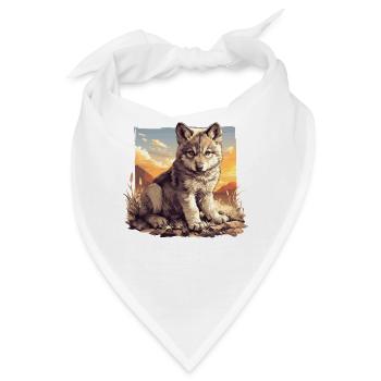 Wölfe Wolf - Bandana - Weiß - Vorne