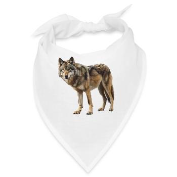 Wölfe Wolf - Bandana - Weiß - Vorne