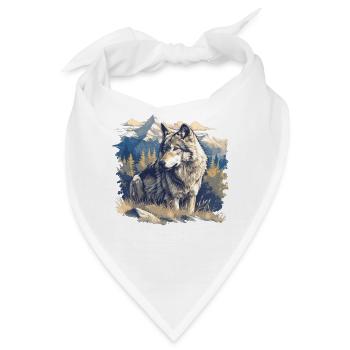 Wölfe Wolf - Bandana - Weiß - Vorne