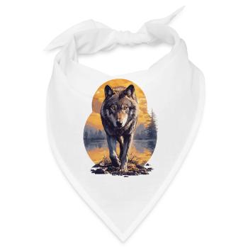 Wölfe Wolf - Bandana - Weiß - Vorne