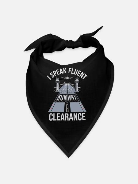 Air traffic controller - Bandana - black - Front