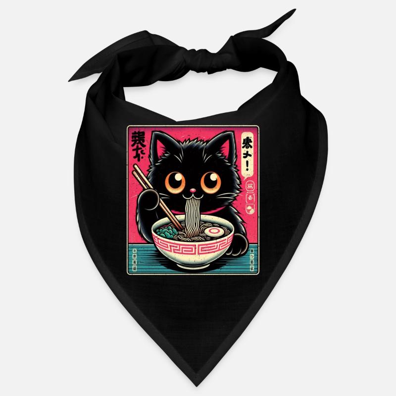 Cat Ramen Nudel Anime Japanische Katze Kätzchen Bandana