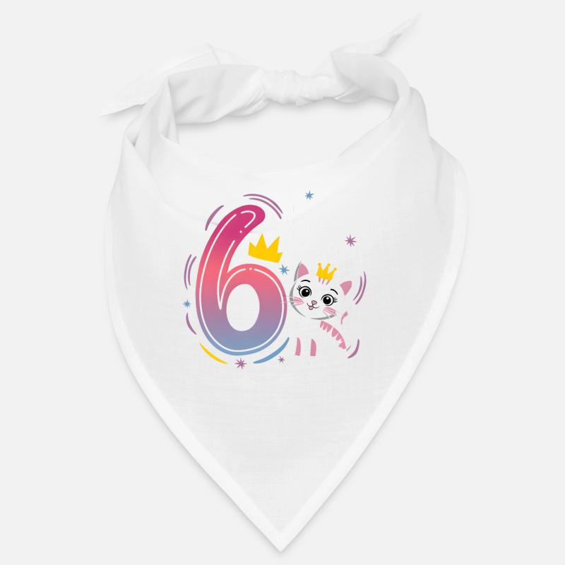 6. Geburtstag Katze Kätzchen Kindergeburtstag Bandana