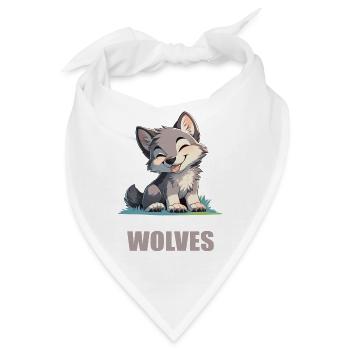 Wölfe Wolf - Bandana - Weiß - Vorne