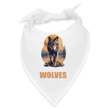 Wölfe Wolf - Bandana - Weiß - Vorne