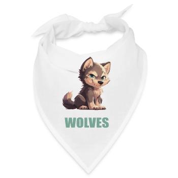Wölfe Wolf - Bandana - Weiß - Vorne