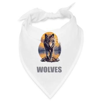 Wölfe Wolf - Bandana - Weiß - Vorne