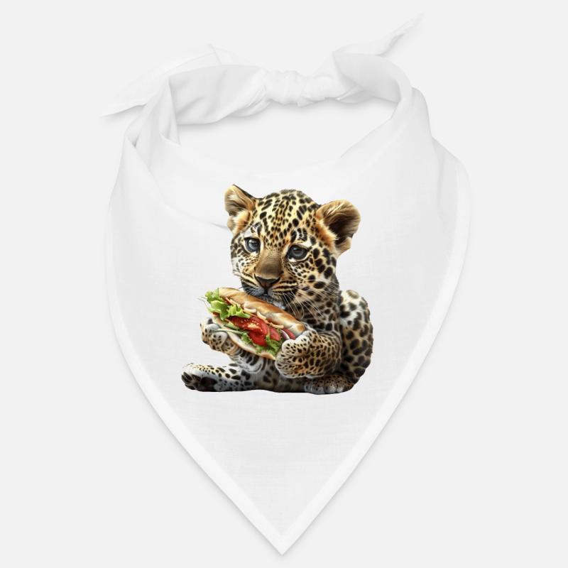 Leopard - Bandana - Weiß