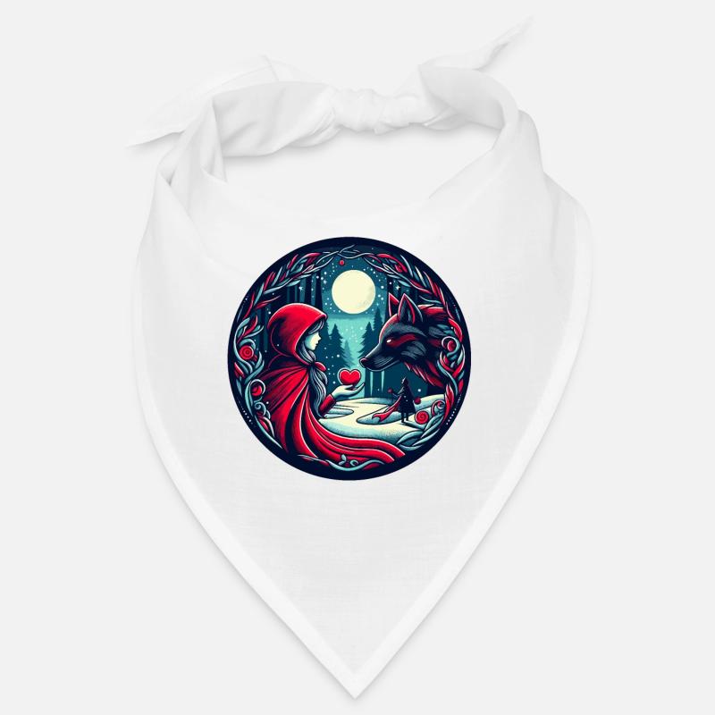 Märchen Rotkäppchen Wolf Mystisch Liebe Tierschutz Bandana