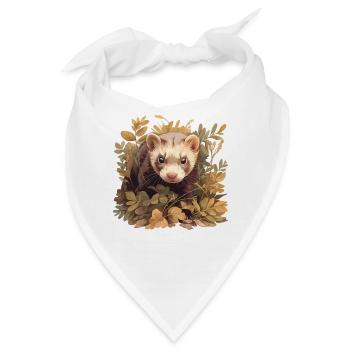 Ferret Frettchen - Bandana - Weiß - Vorne
