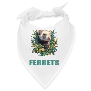 Ferret Frettchen - Bandana - Weiß - Vorne