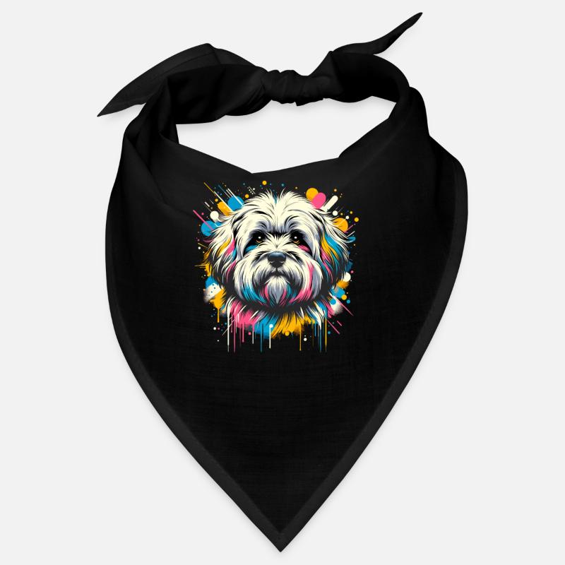 Colorful Splash Art Coton de Tuléar Bandana