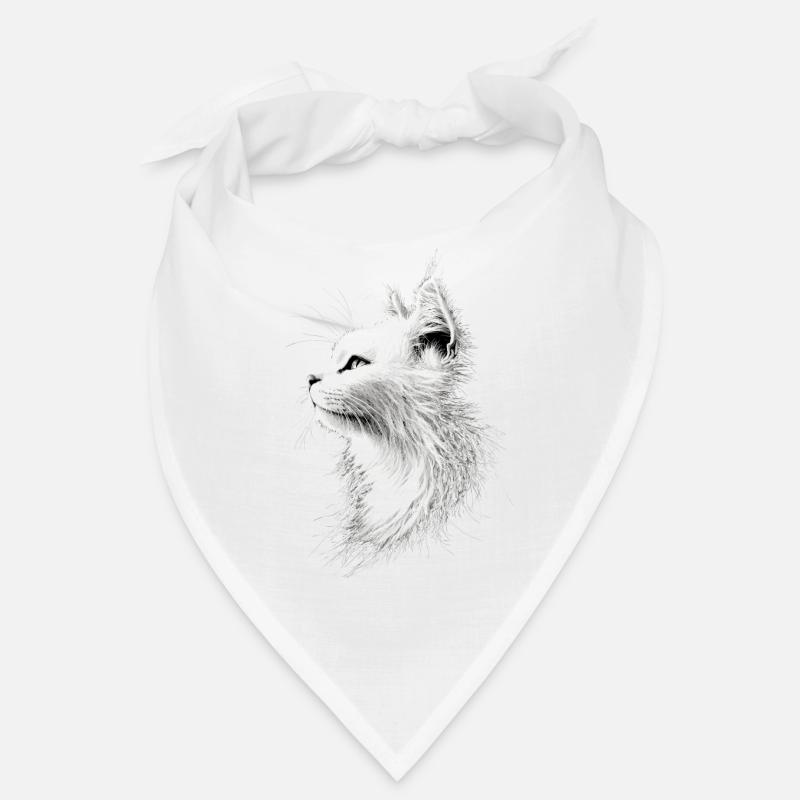Chat Angora Blanc Chat Angora Chats Angora Mignons Bandana