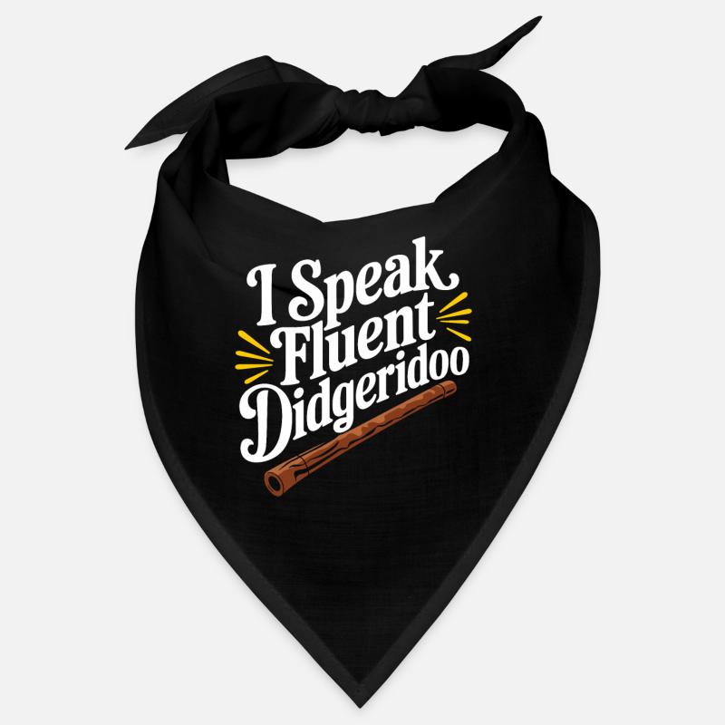 Didgeridoo Player Embracing Aboriginal Instrument Bandana