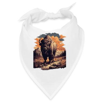 Bisons Bison - Bandana - Weiß - Vorne