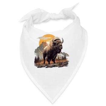Bisons Bison - Bandana - Weiß - Vorne