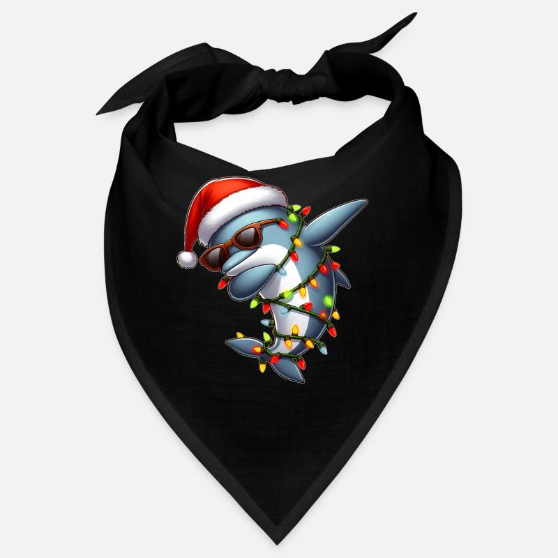 Lunettes de soleil dauphin à pois Noël mignon Bandana