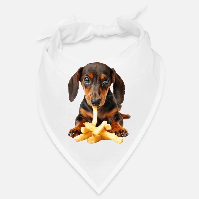 Dackel - Bandana - Weiß