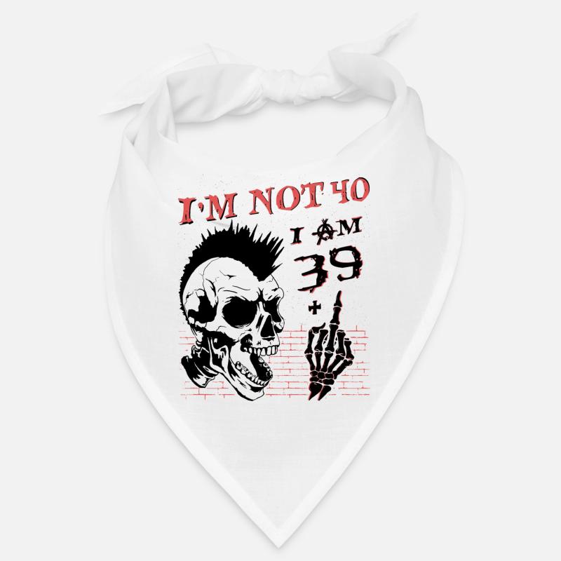 Ich bin 39 plus Mittelfinger - 40. Geburtstag Bandana