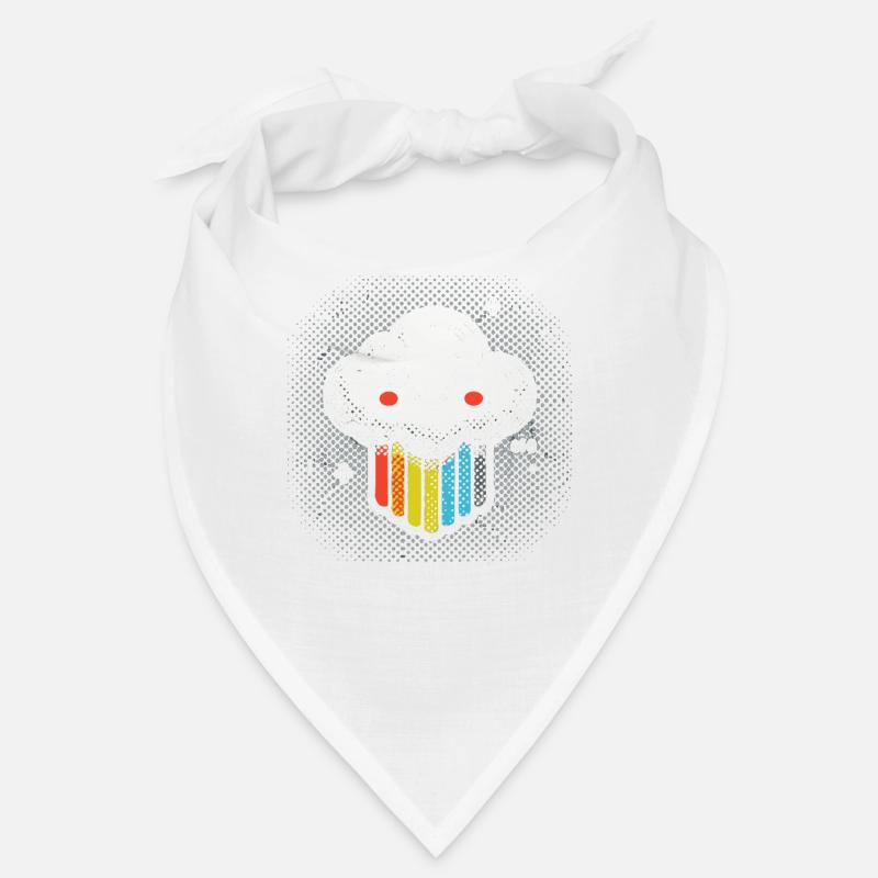 Lachende Wolke mit Regenbogen Comic Kunst Bandana