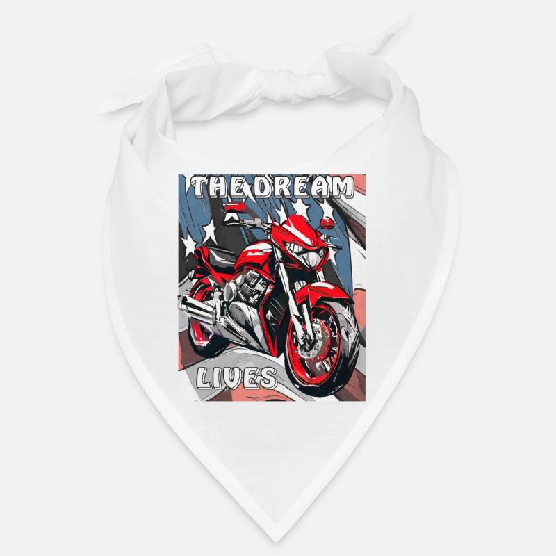 MOTORCYCLE AMERICA DRAPEAU LE RÊVE VIT Bandana