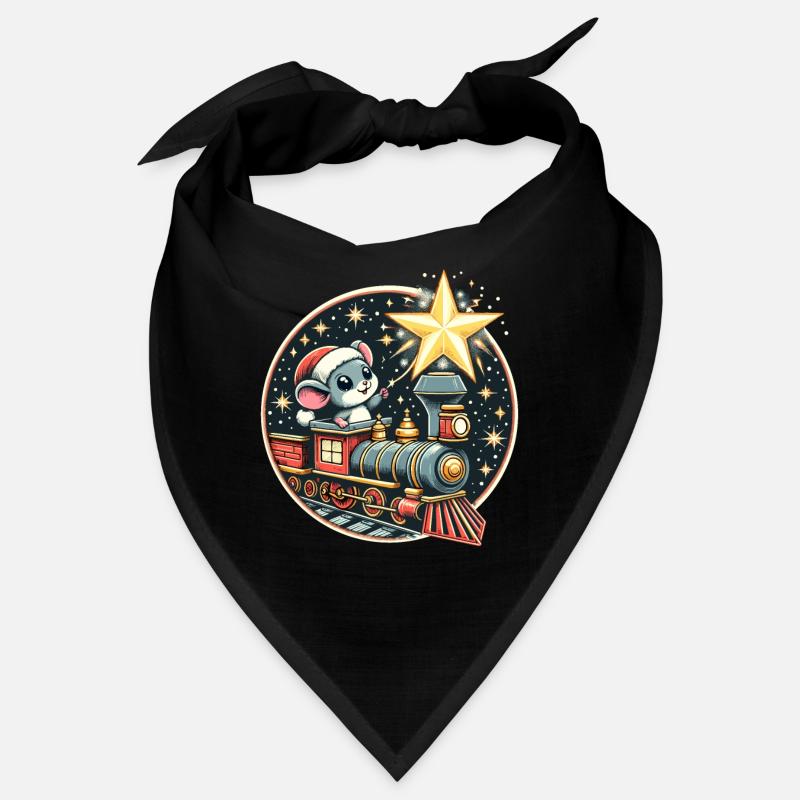 Modèle de Noël Train Souris Étoile Enfants Mignon Bandana