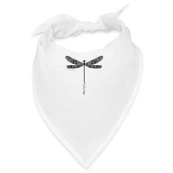 Glückslibelle Lucky Dragonfly - Bandana - Weiß - Vorne