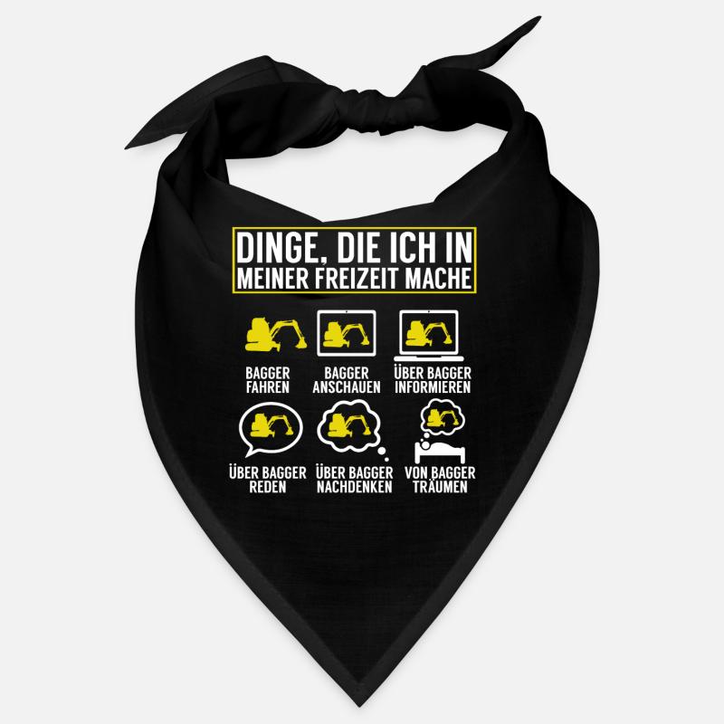 Baggerfahrer Lustige Bauarbeiter Beruf Excavator Bandana