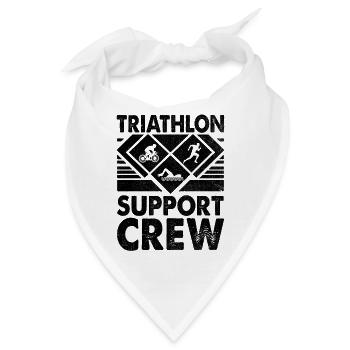 Triathlon Support Crew Schwimmen Rad Laufen Triathlet - Bandana - Weiß - Vorne
