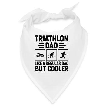 Triathlon-Vater wie ein normaler Vater, aber cooler Triath - Bandana - Weiß - Vorne